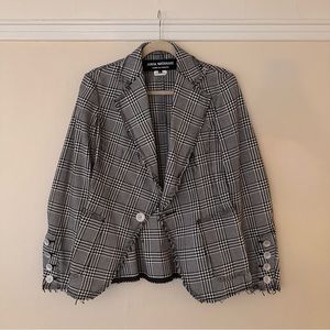Junya Watanabe Comme Des Garcons Distressed Houndstooth Blazer - Runway 2003 - S